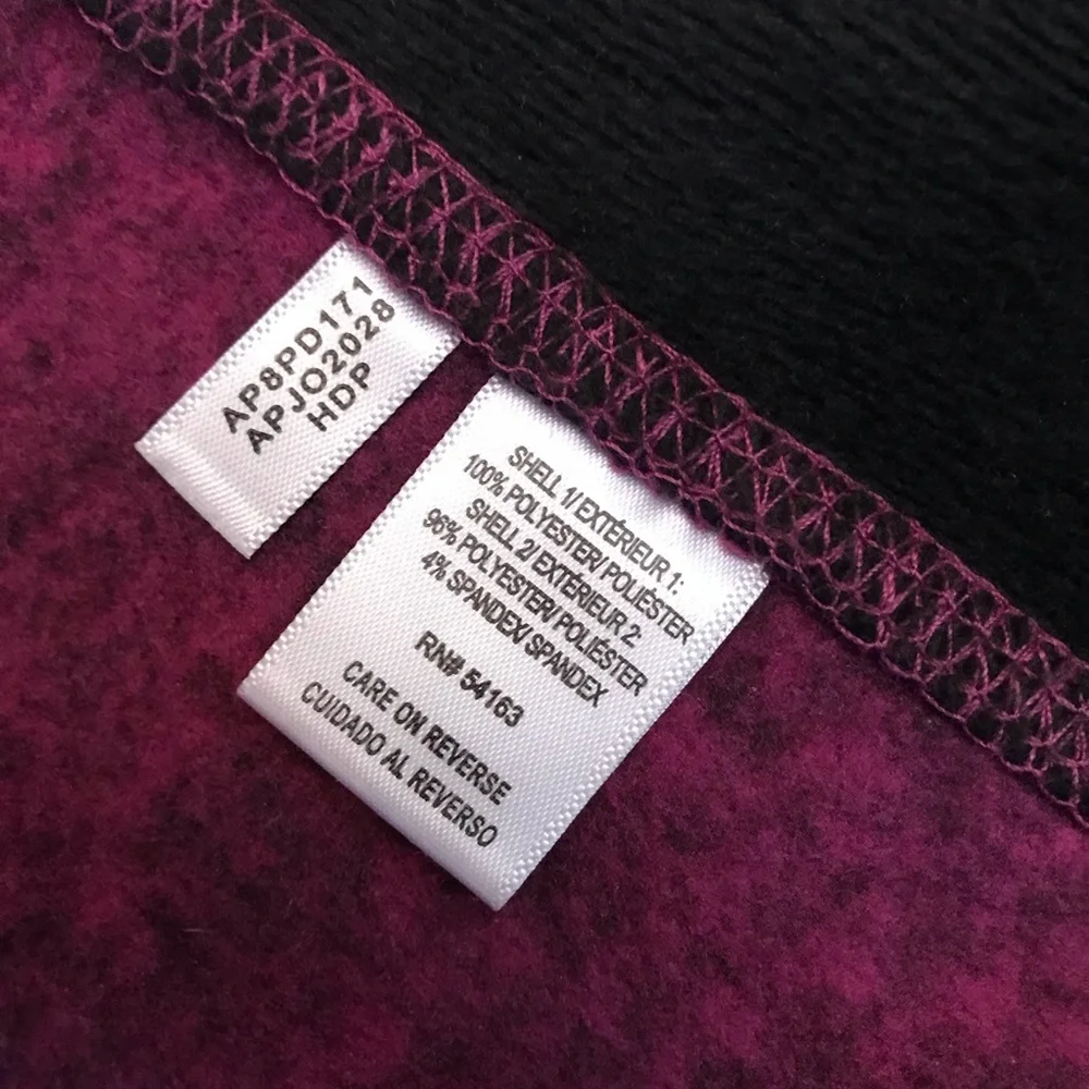 Marc New York Fleece Zip Up Jacket Womens Plus XXL 2XL Purple Black Zip Pockets - Picture 10 of 11